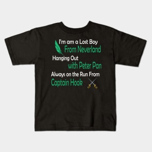 Lost Boy Peter Pan Inspired Design Kids T-Shirt